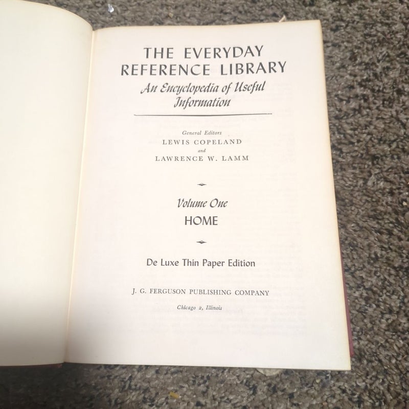 The everyday reference library and encyclopedia of useful information volume 1 home