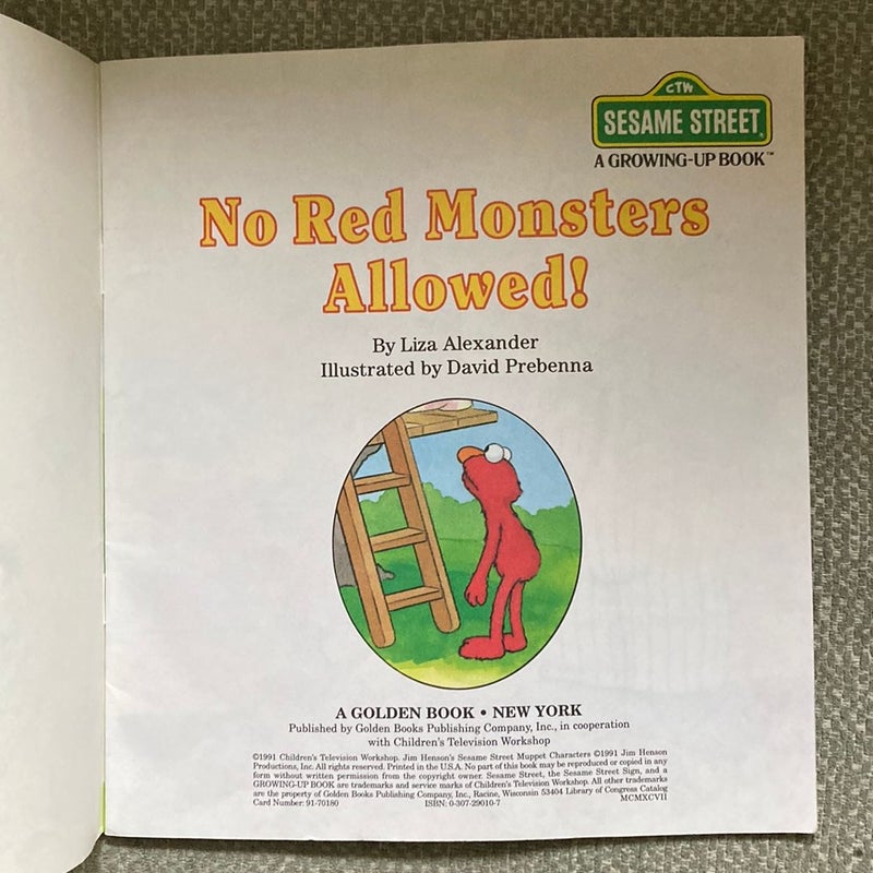 No Red Monsters Allowed! 