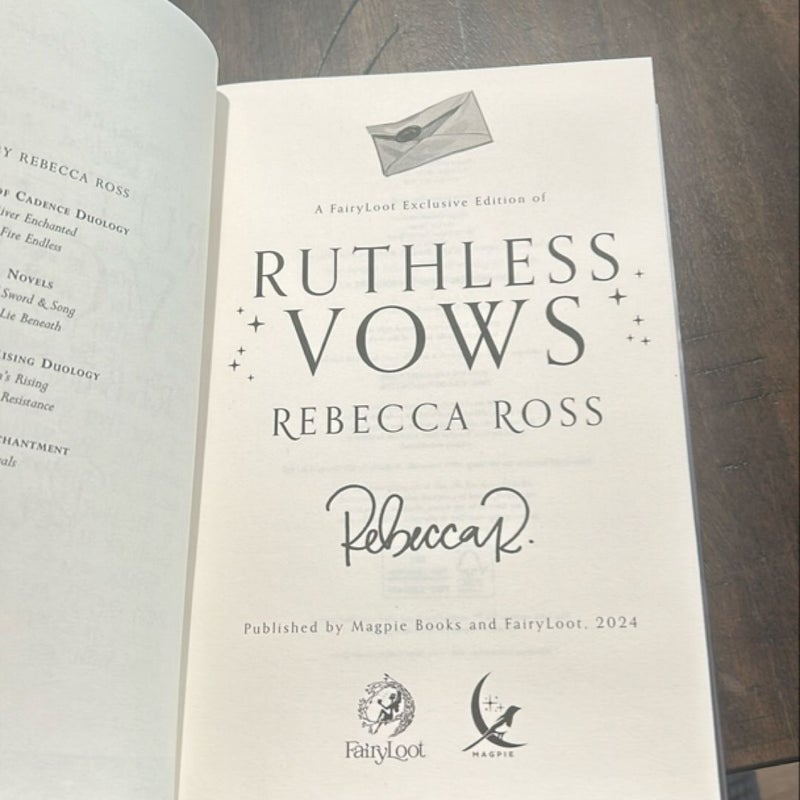 Ruthless Vows *SIGNED* Fairyloot