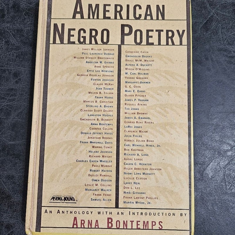 American Negro Poetry