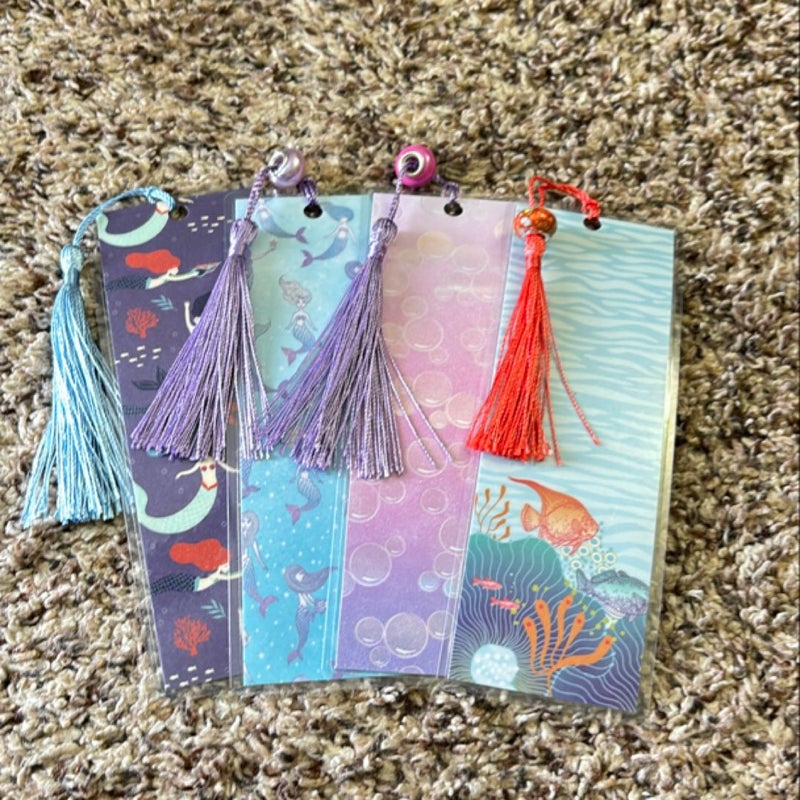 Handmade mermaid bookmarks