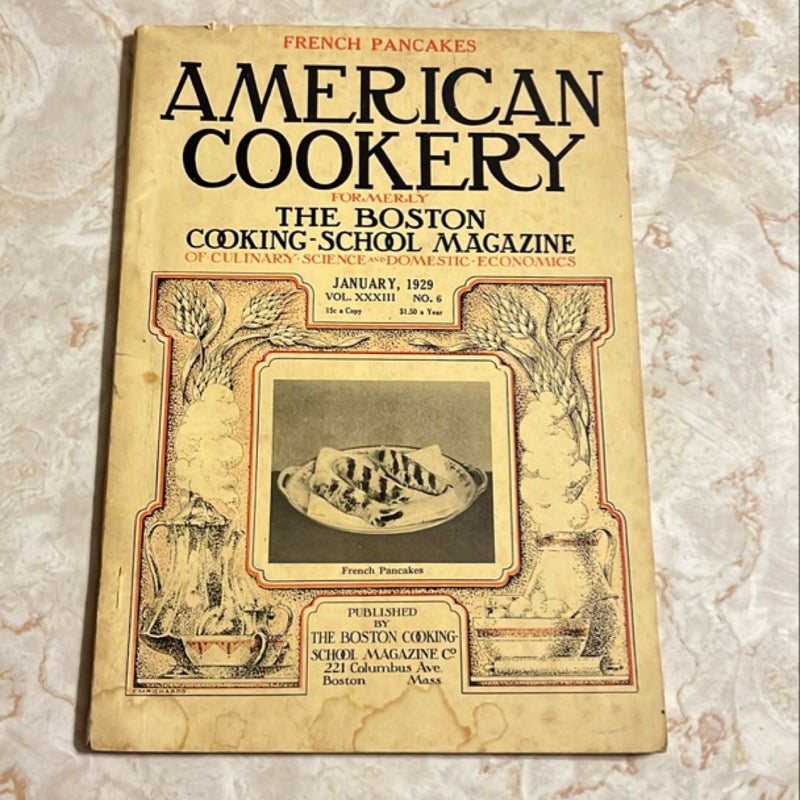 American Cookery magazine (January 1929)