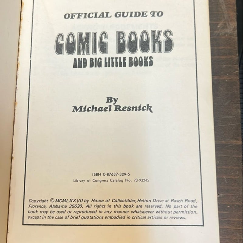 Official Guide to Comic Books and Big Little Books