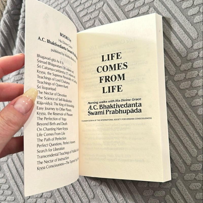 Life Comes from Life