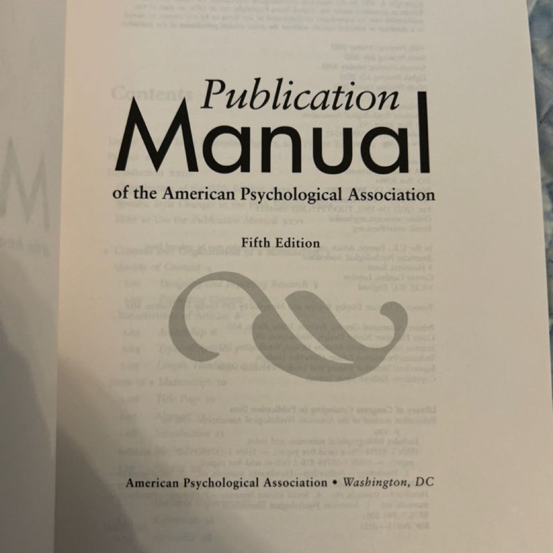 Publication Manual of the American Psychological Association