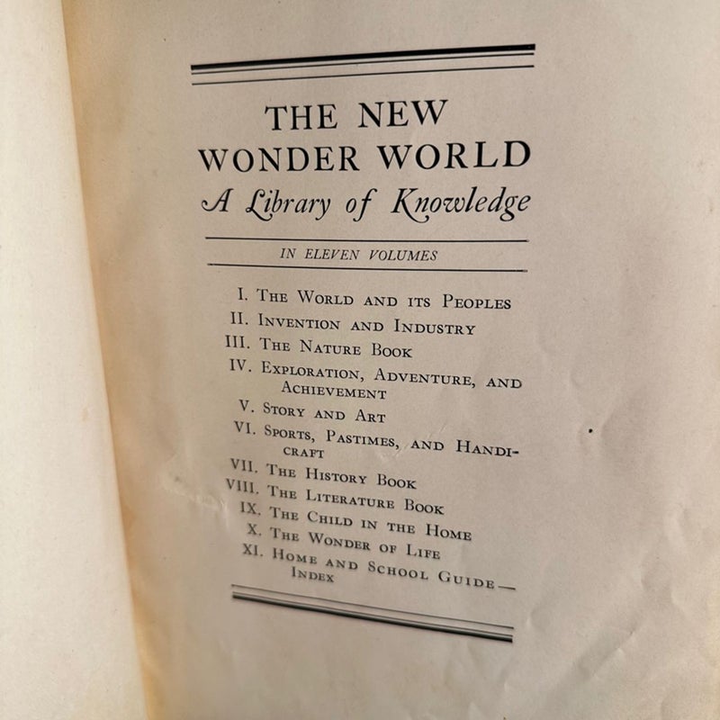 The New Wonder World A knowledge 1941 Book