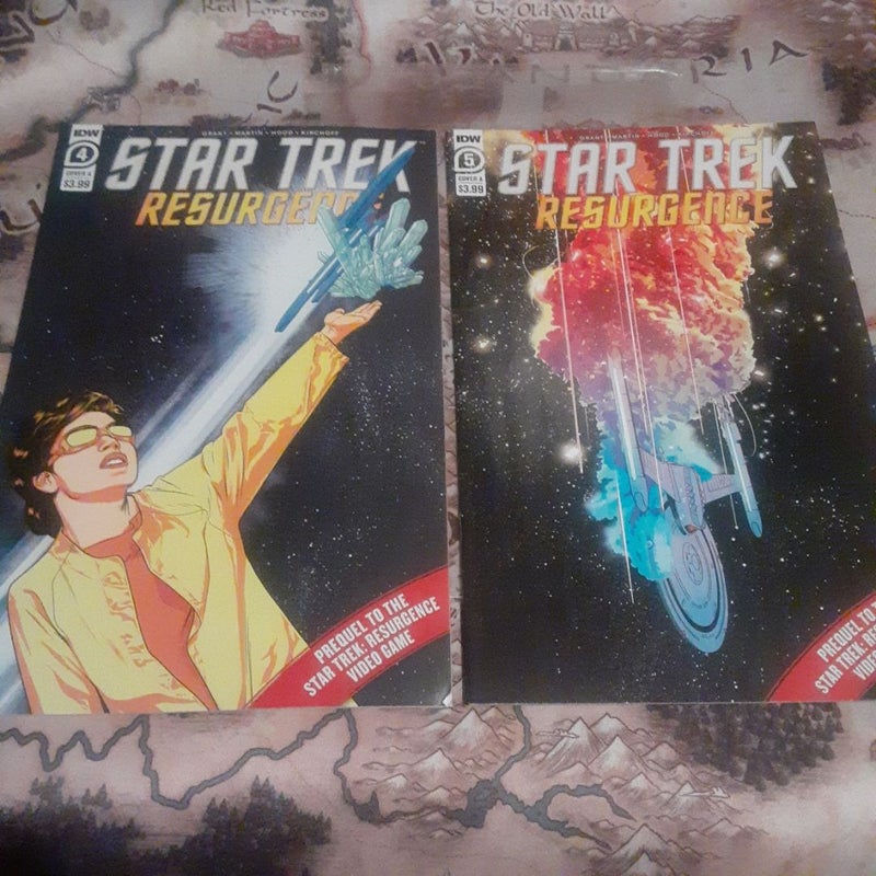 Star Trek Resurgence 1,2,4,5 IDW COMIC BOOK LOT 