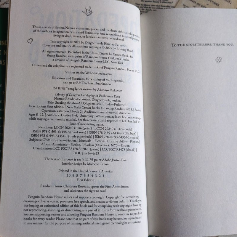 Operation Sisterhood: Stealing the Show! (First Edition)