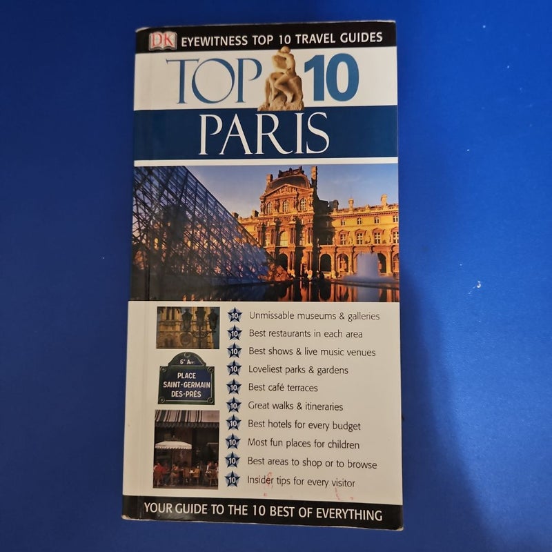 DK Eyewitness Top 10 Travel Guides PARIS