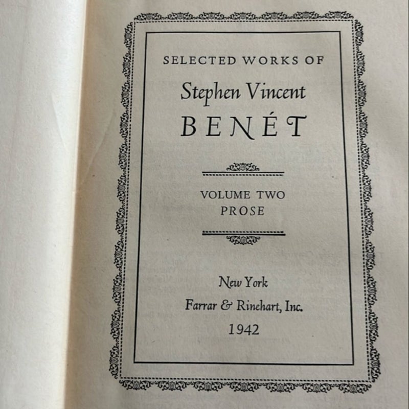 Selected works of Steven Vincent Benét