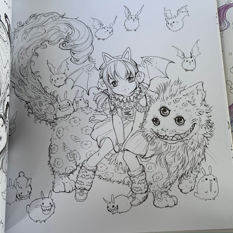 Pop Manga Cute and Creepy Coloring Book by Camilla d'Errico, Paperback