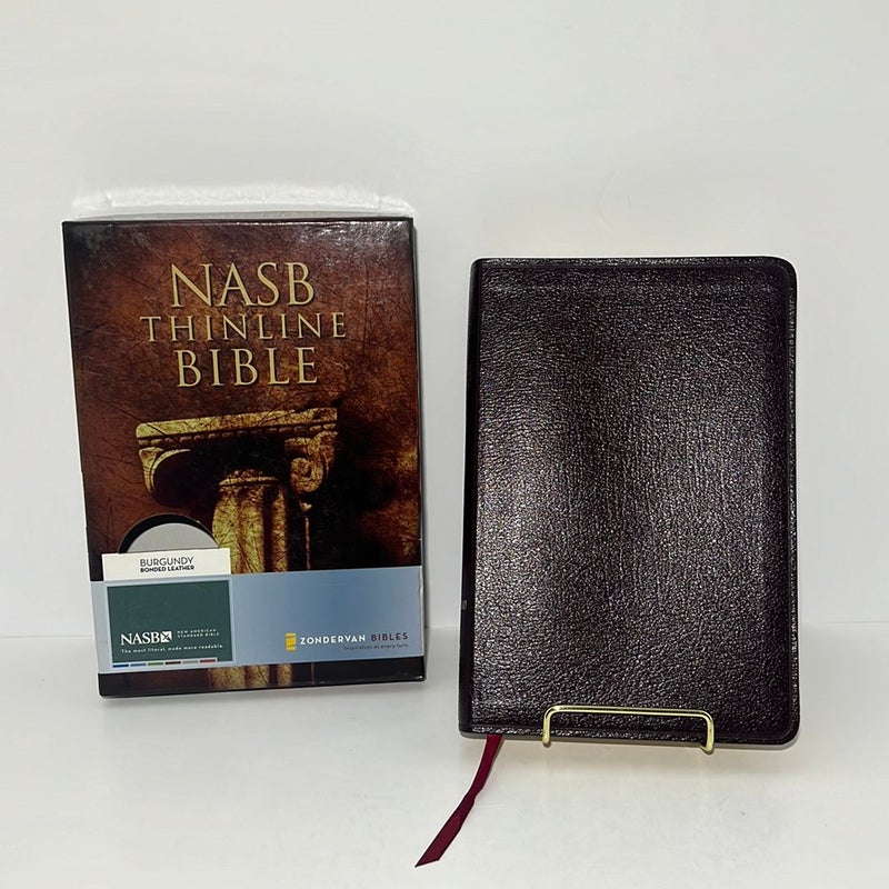 *NEW IN BOX! NASB Thinline Bible (Burgundy Bond Leather)