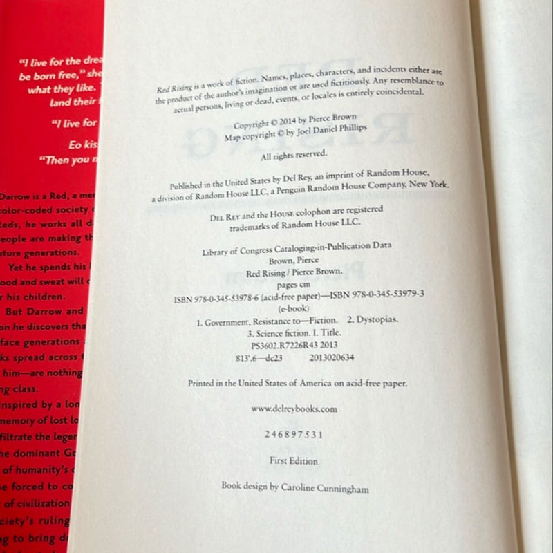 Red Rising - First Edition Hardcover  