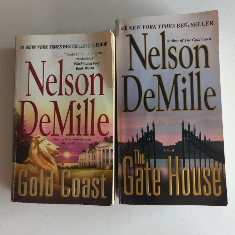 Nelson DeMille paperbacks X 3: Gold Coast, Gate House, Wild Fireoi