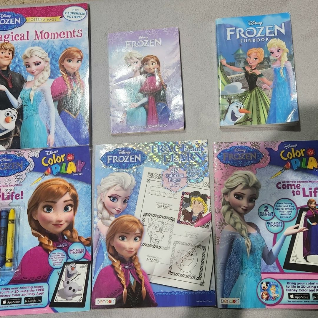 Frozen : The Junior Novelization, Funbook, Color and Play, Trace and Learn, Color and Play, Magical Moments