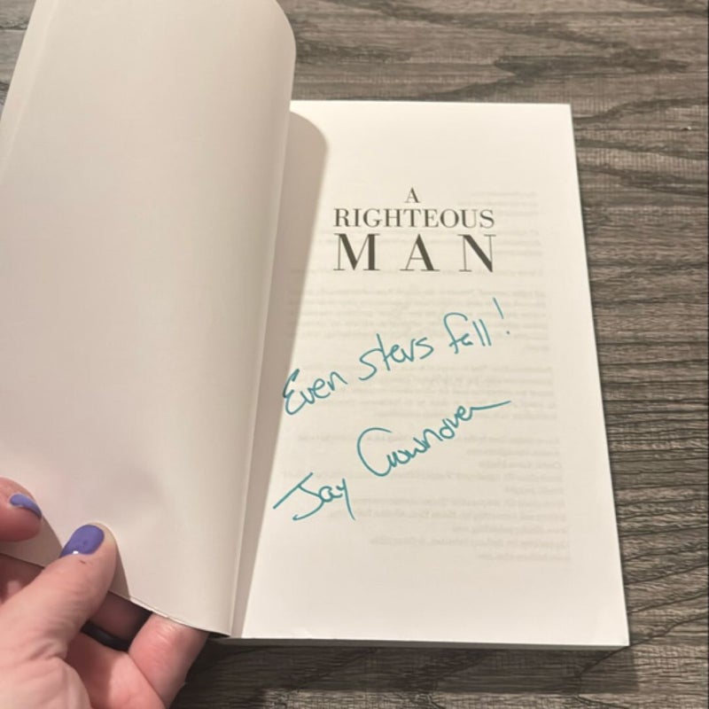 A Righteous Man   SIGNED BY AUTHOR 