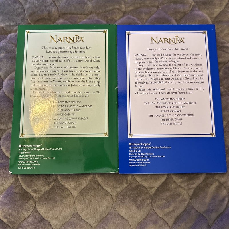 The Chronicles of Narnia Lion 7 Book Set with Trivia Book