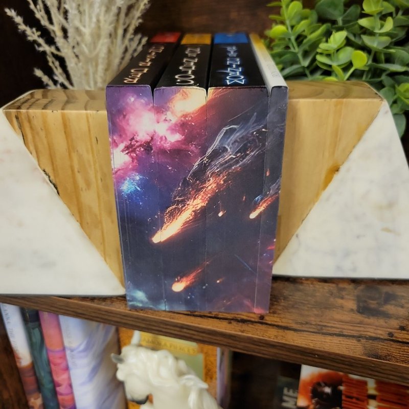 Red Rising 1-3 with Iron Rain printed edges and tote bag