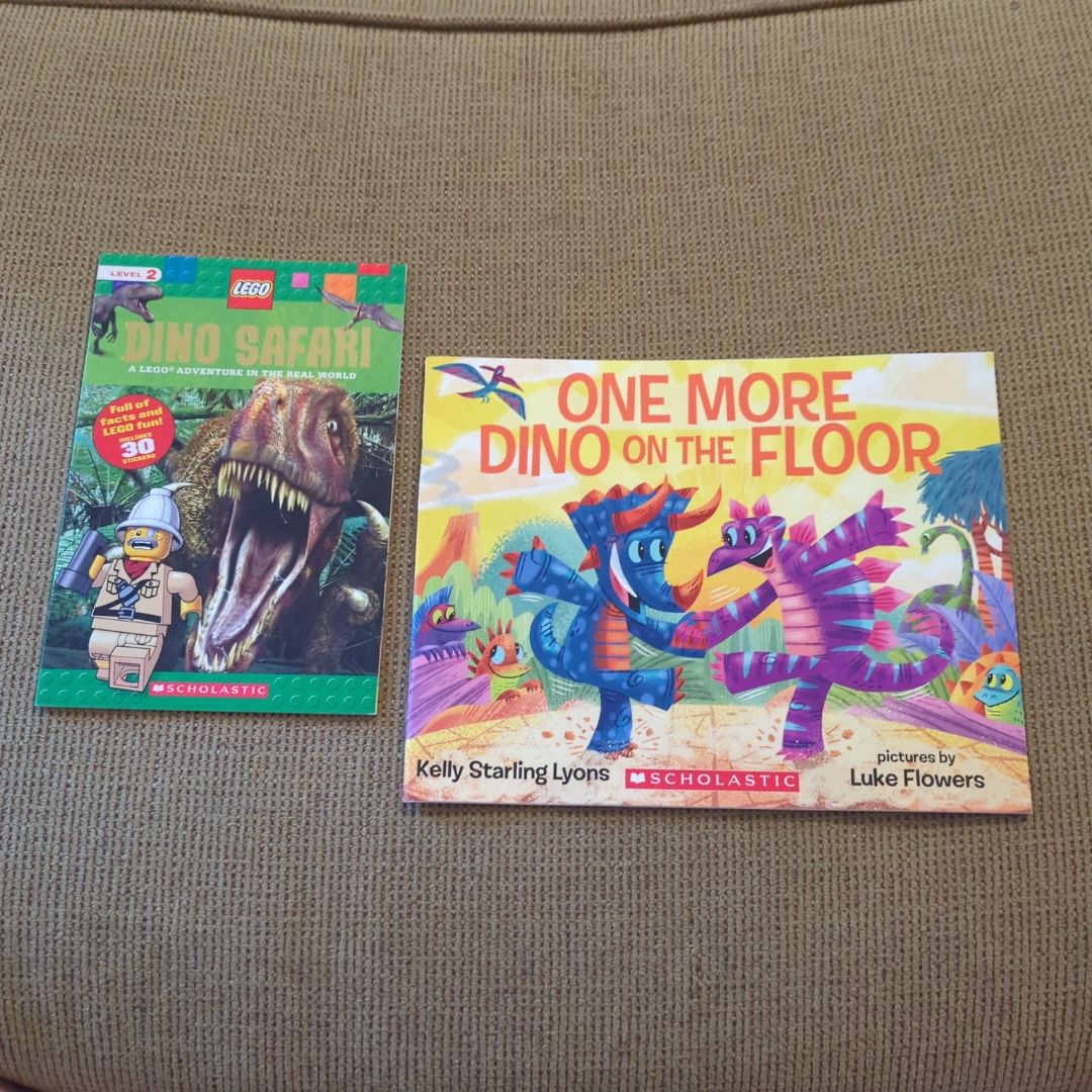 2BookBundle! Lego Level 2 Dino Safari, One More Dino on the Floor