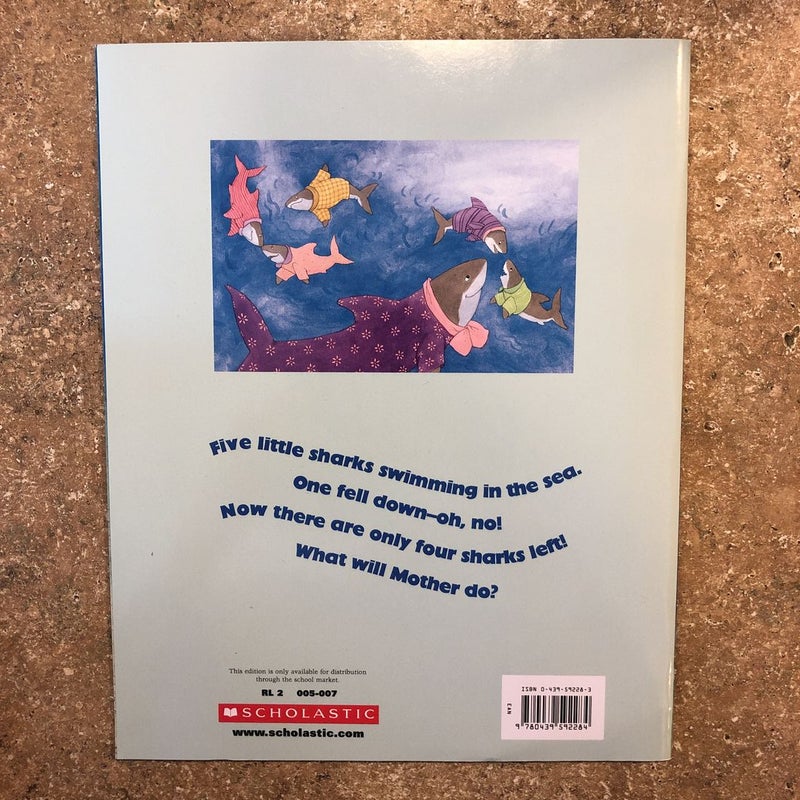 Five Little Sharks Swimming in the Sea