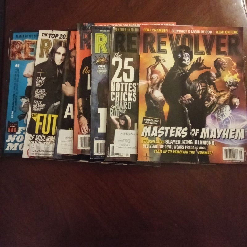 7 issues of Revolver metal magazine