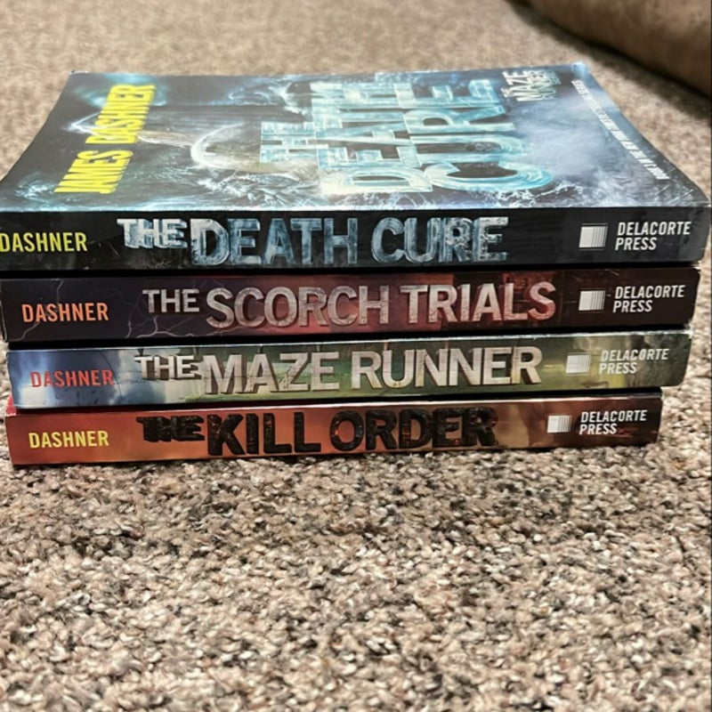 The Kill Order, The Maze Runner, The Scorch Trials, The Death Cure