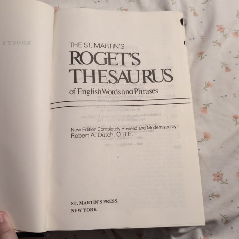 Roget's Thesaurus of English Words and Phrases