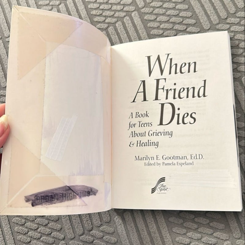 When a Friend Dies