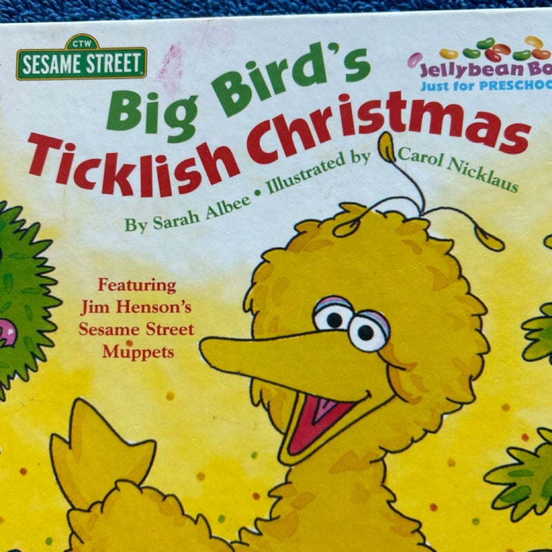 Little Golden Book- Big Bird’s Ticklish Christmas. Vintage Book 1997