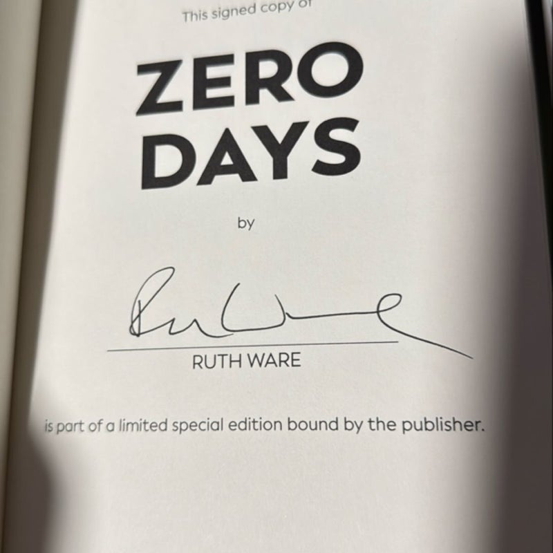 Zero Days B&N Exclusive Signed Copy