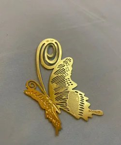 Gold Butterfly bookmark