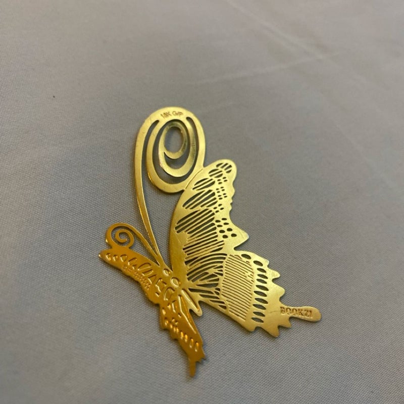 Gold Butterfly bookmark