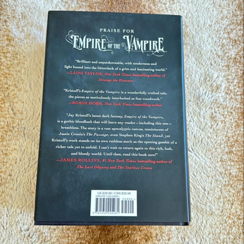 Empire of the Vampire *Hand Signed* *First Edition First Printing* *US Edition*