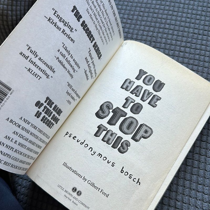 You Have to Stop This