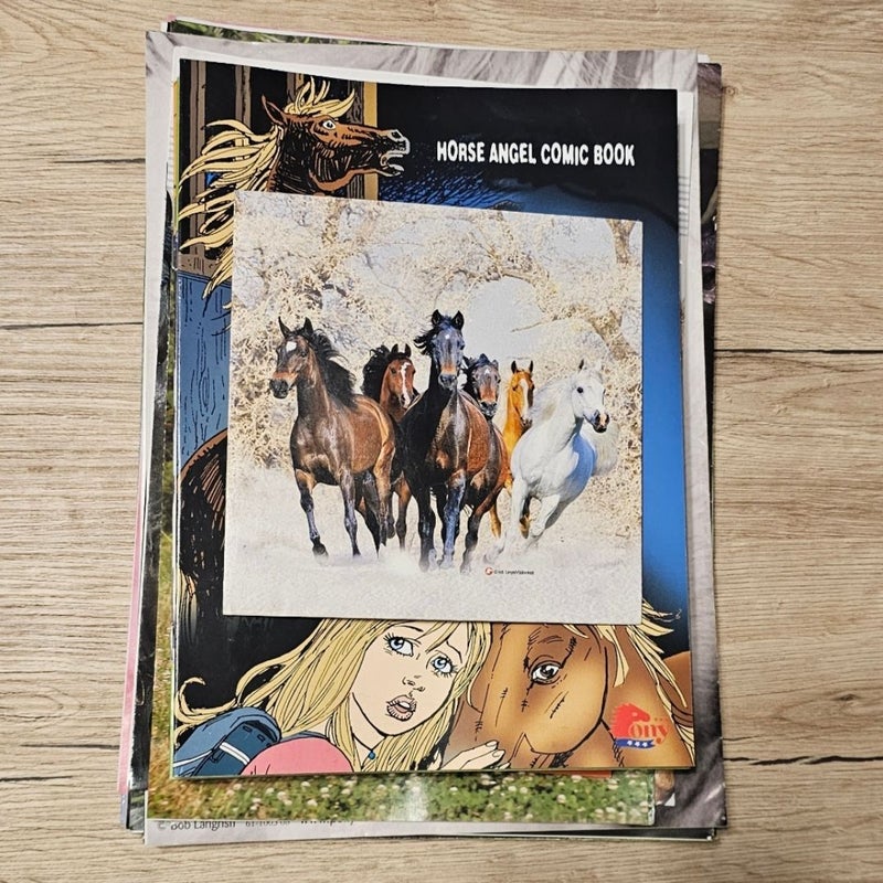 Ten Kids Horse Comics Lot with Horse Posters