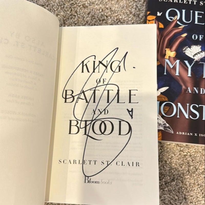 SIGNED King of Battle and Blood + Queen of Myth and Monsters