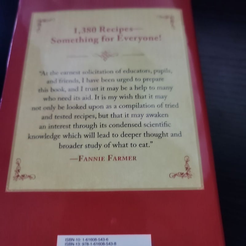 Fannie farmer 1896 cook book.