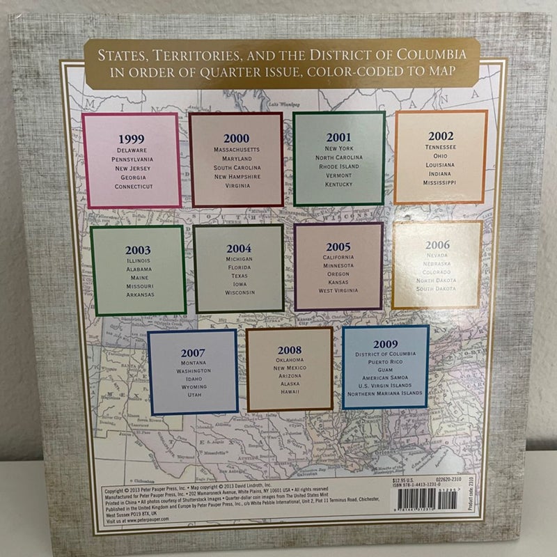 50 State Commemorative Quarters Collector’s Map