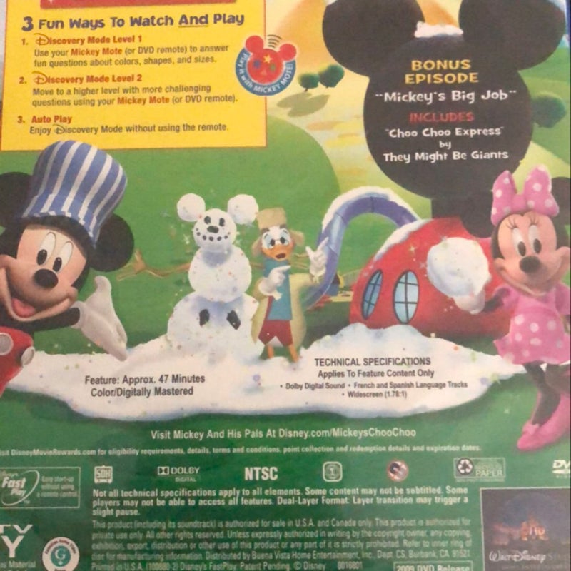 DVD  - Disney  Mickey Mouse Clubhouse     DVD