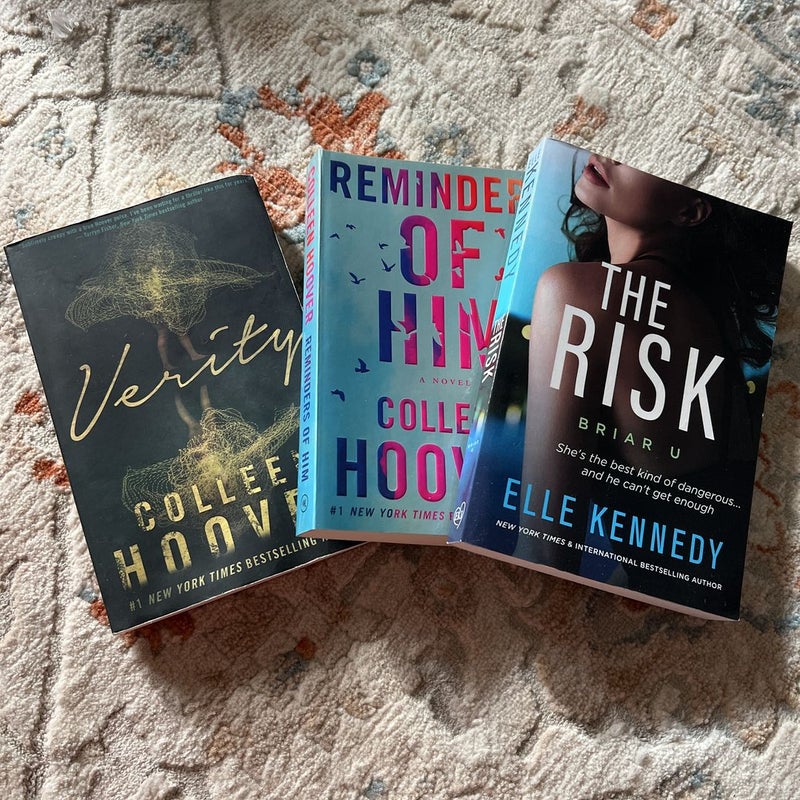 Booktok Bundle - Verity, Reminders of Him, and The Risk 