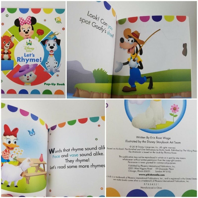 Disney Baby: Let's Read and Explore! 4 Pop-Up Books Book Bundle