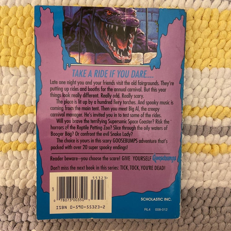 Goosebumps Reader Beware: Escape from the Carnival of Horrors (***SIGNED BY R.L. STINE, First Edition First Printing)