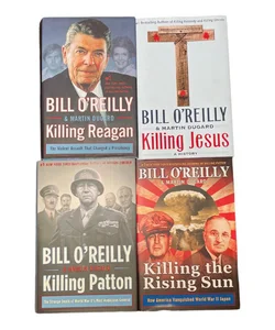 Bill O'Reilly Killing Book Lot Of 4 (Reagan, Jesus, Patron, And The Rising Sun)