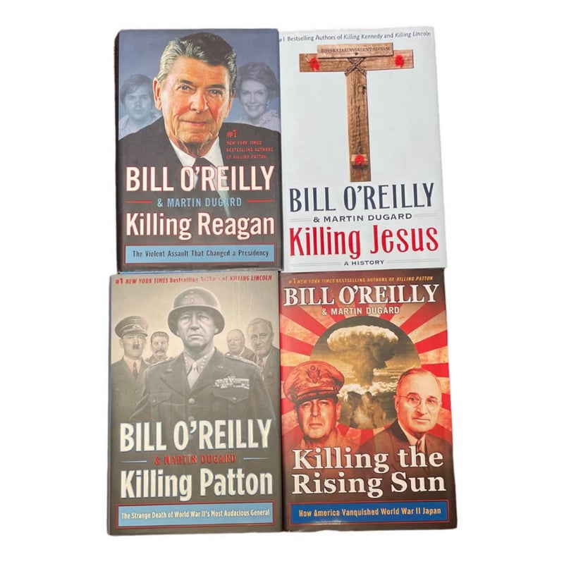 Bill O'Reilly Killing Book Lot Of 4 (Reagan, Jesus, Patron, And The Rising Sun)
