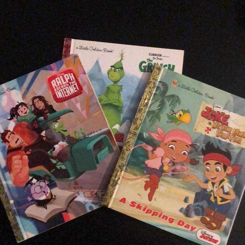 3 Little Golden books including Wreck-It Ralph 2)