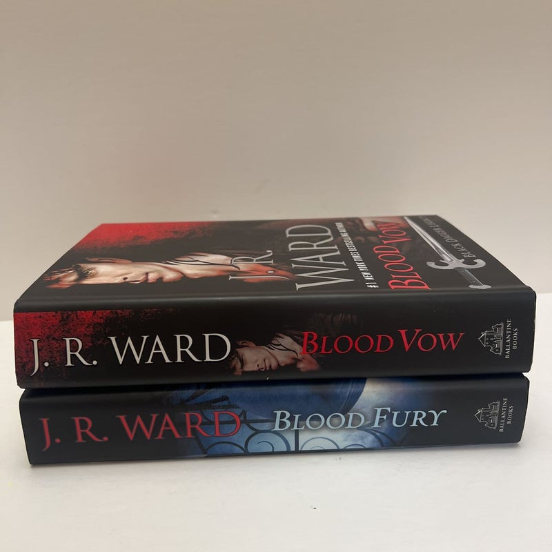 Black Dagger Legacy Series: Blood Vow & Blood Fury (2 Book) Bundle-FIRST EDITION 