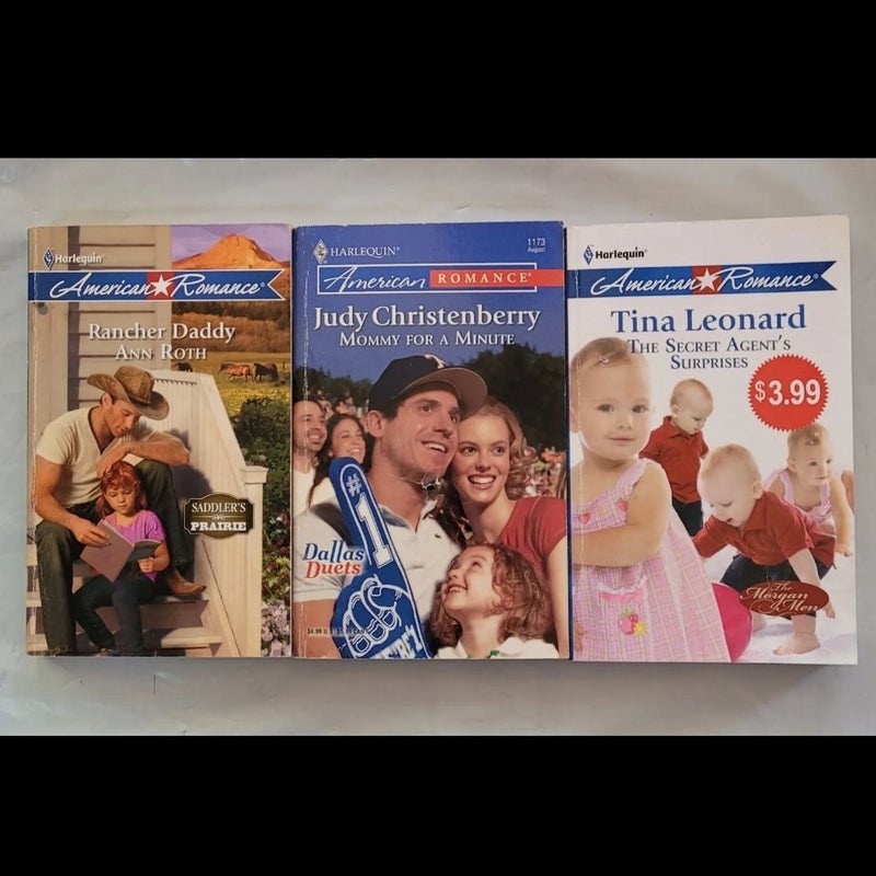 Book Lot of 3 Harlequin American Romance Novels