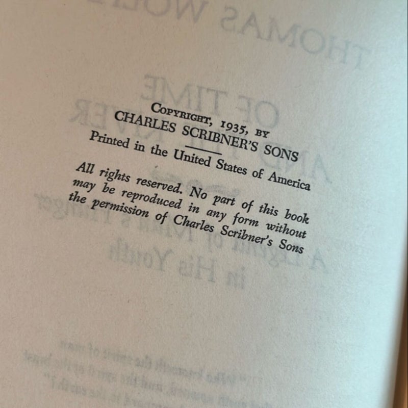 Of Time and The River - Thomas Wolfe Scribners HC Antique