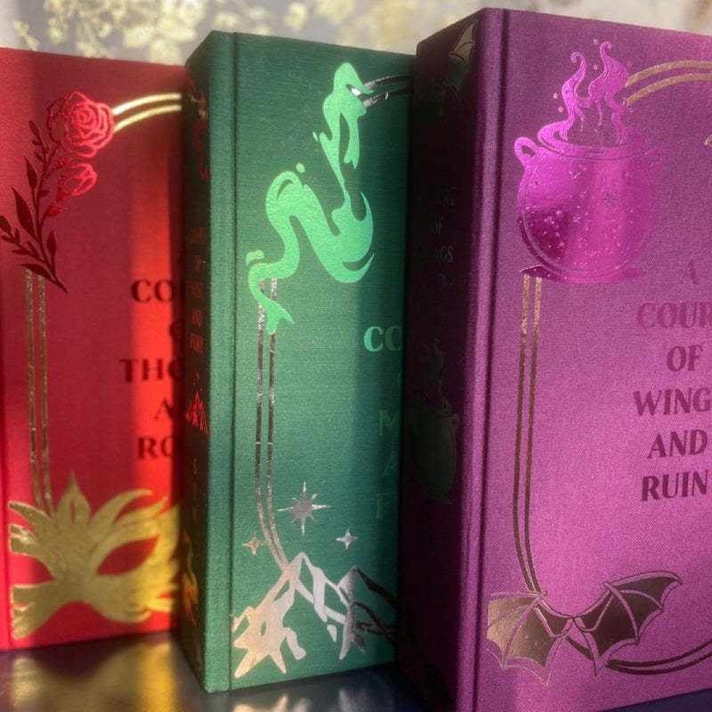 4X BRAZIL DELUXE HARD COVER BOOKS = ACOTAR ACOMAF ACOWAR