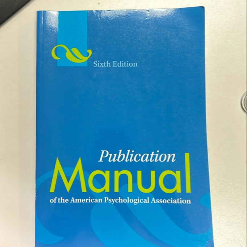 Publication Manual of the American Psychological Association